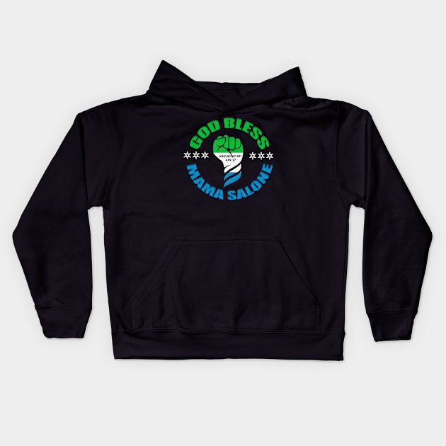 Sierra Leone Flag, Sweet Salone Kids Hoodie by alzo